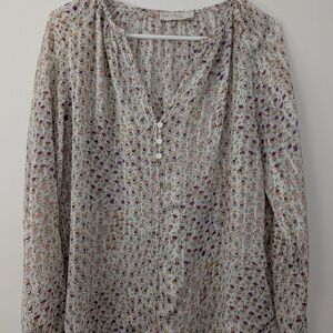 Floral Button-Up Blouse